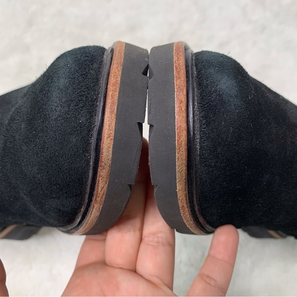 L.L. Bean 503167 Women's Black Old Port Suede Leather Ankle Boots Size 8 - Picture 8 of 16